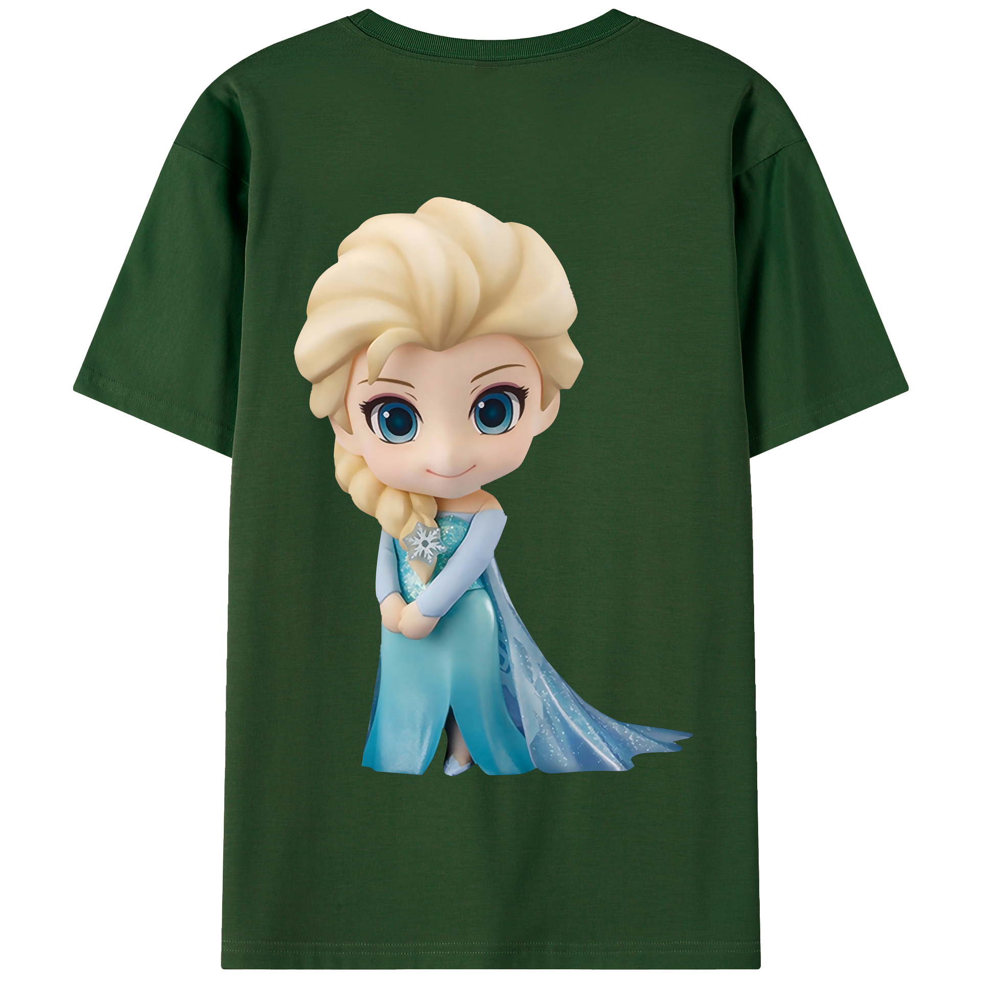 （画像用） アナと雪の女王 アンナ エルサ Frozen Anna Elsa 綿100％半袖Tシャツ（背面プリント）